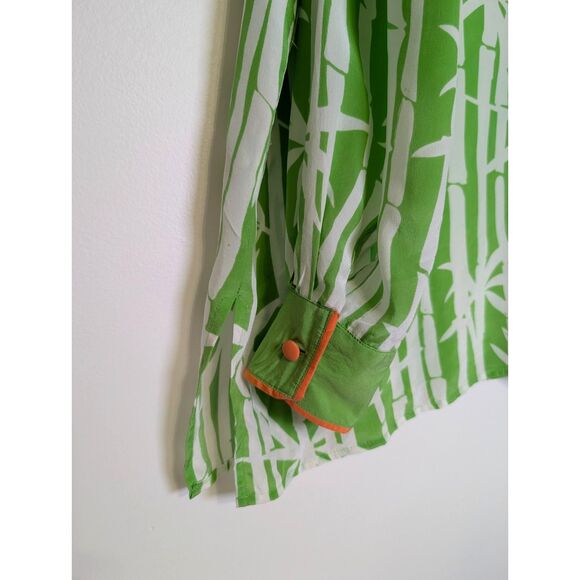 Vintage Bob Mackie 100% Silk Shirt XL Tropical Vacation Beach Resortwear Artsy - Picture 5 of 6